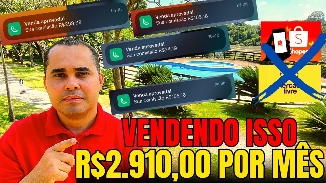 Como ganhar R 2 910 00 por mês sem VENDER NA SHOPEE E MERCADO LIVRE