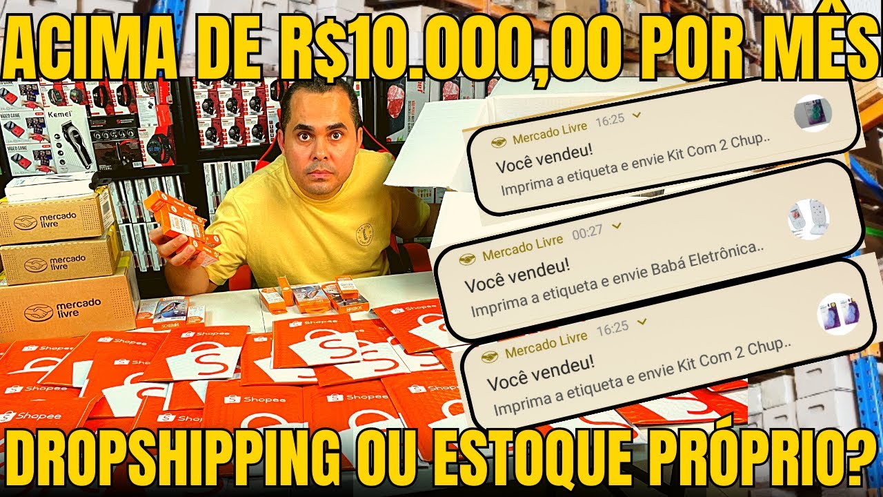 Acima De R Por M S Dropshipping Nacional Na Shopee E Mercado