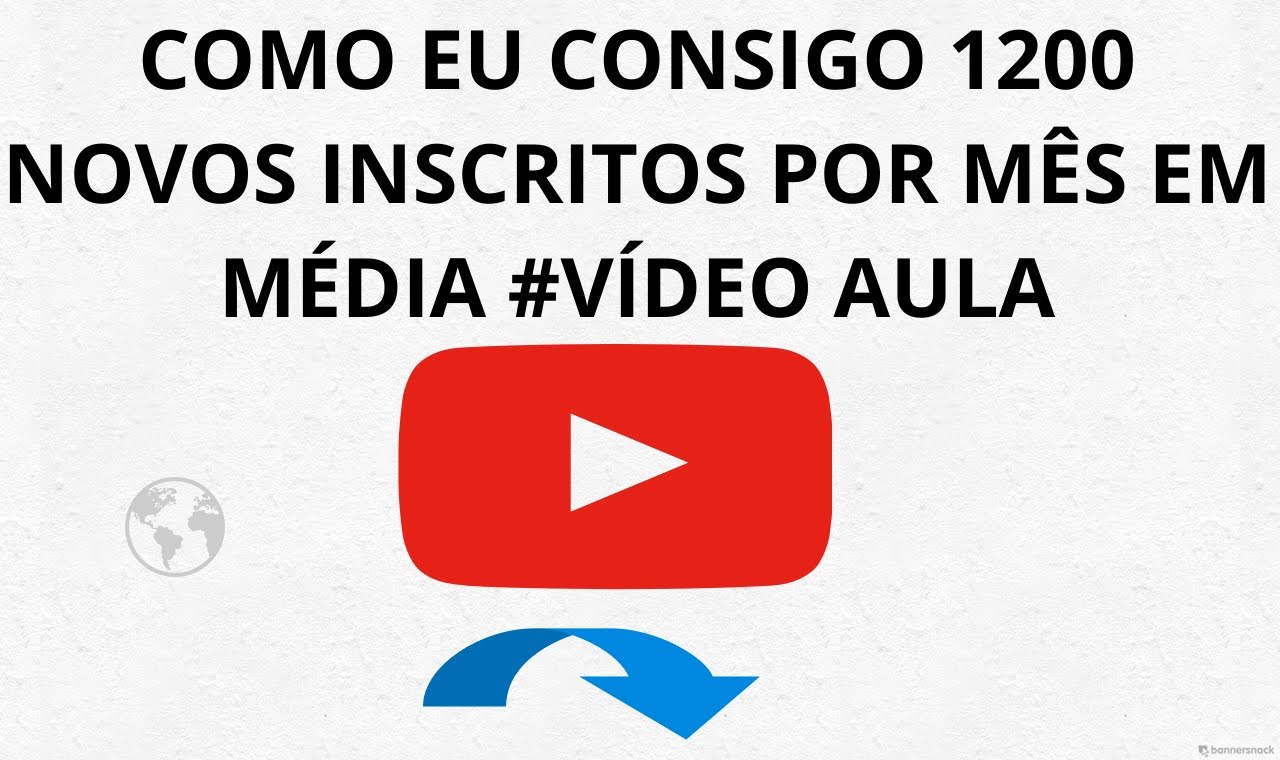 Como fazer um canal no YouTube crescer | Como eu consigo 1200 novos inscritos por mês | Vídeo aula