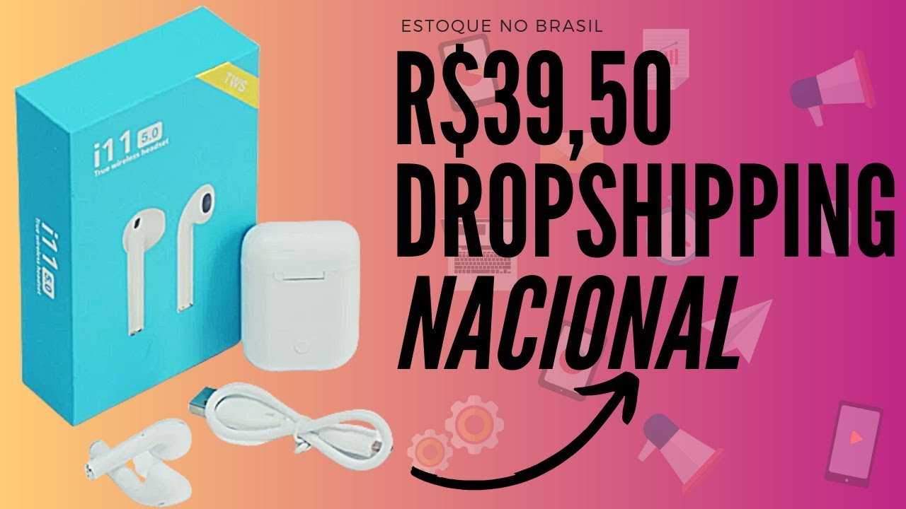 Fornecedor DropShipping fone de ouvido sem fio Bluetooth i11 TWS 5.0 | ESTOQUE NO BRASIL