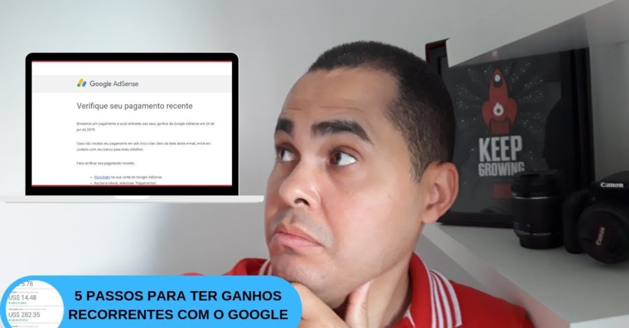 Google Adsense | Trabalho em casa sem precisar vender nada | 5 PASSOS para faturar com o Adsense