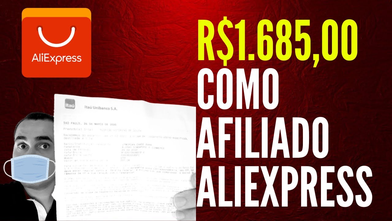 ⛔😷  R$1.685,00 como AFILIADO ALIEXPRESS NA QUARENTENA – Aprenda como trabalhar em casa sem se expor