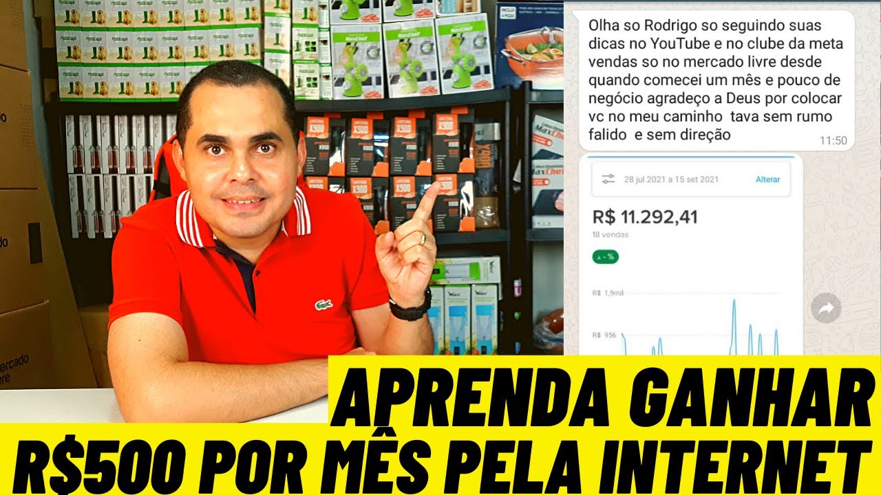Como ganhar R$500,00 por mês! TRABALHANDO DE QUALQUER LUGAR do mundo com ou SEM O MERCADO LIVRE