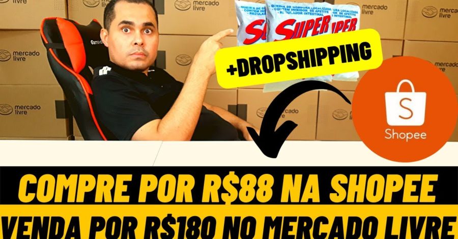 Compre na Shopee por R$87,85 e venda no Mercado Livre por R$180,00 | Produtos para ganhar dinheiro