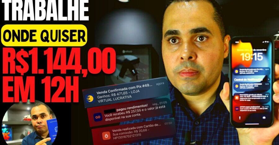 Mais de R$1.000,00 por dia na internet se você fizer o que eu fiz! Fora as vendas no Mercado Livre