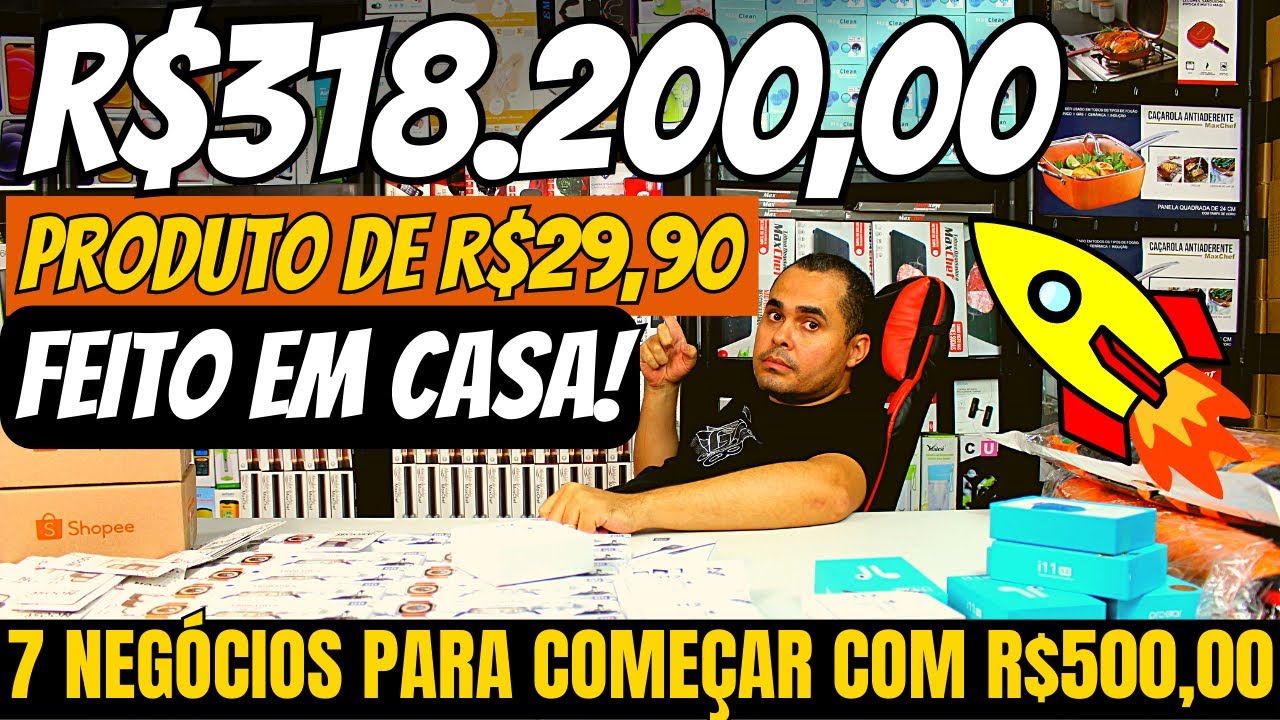 7 Negócios para começar com menos de R$500,00 produto de R$29,90 gerou R$318.200,00 em 3 anos