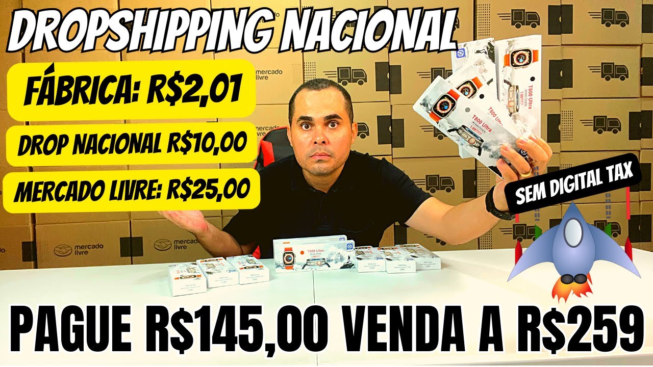 DropShipping sem DIGITAL TAX! Pague R$145,00 venda a R$259,00 no Mercado Livre e Shopee SEM ESTOQUE!