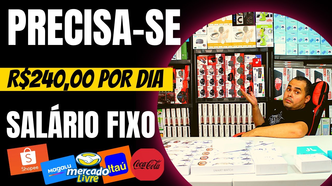 SALÁRIO FIXO! Aprenda ganhar até R$240,00 por dia sem experiência! Trabalhe para Shopee,MercadoLivre