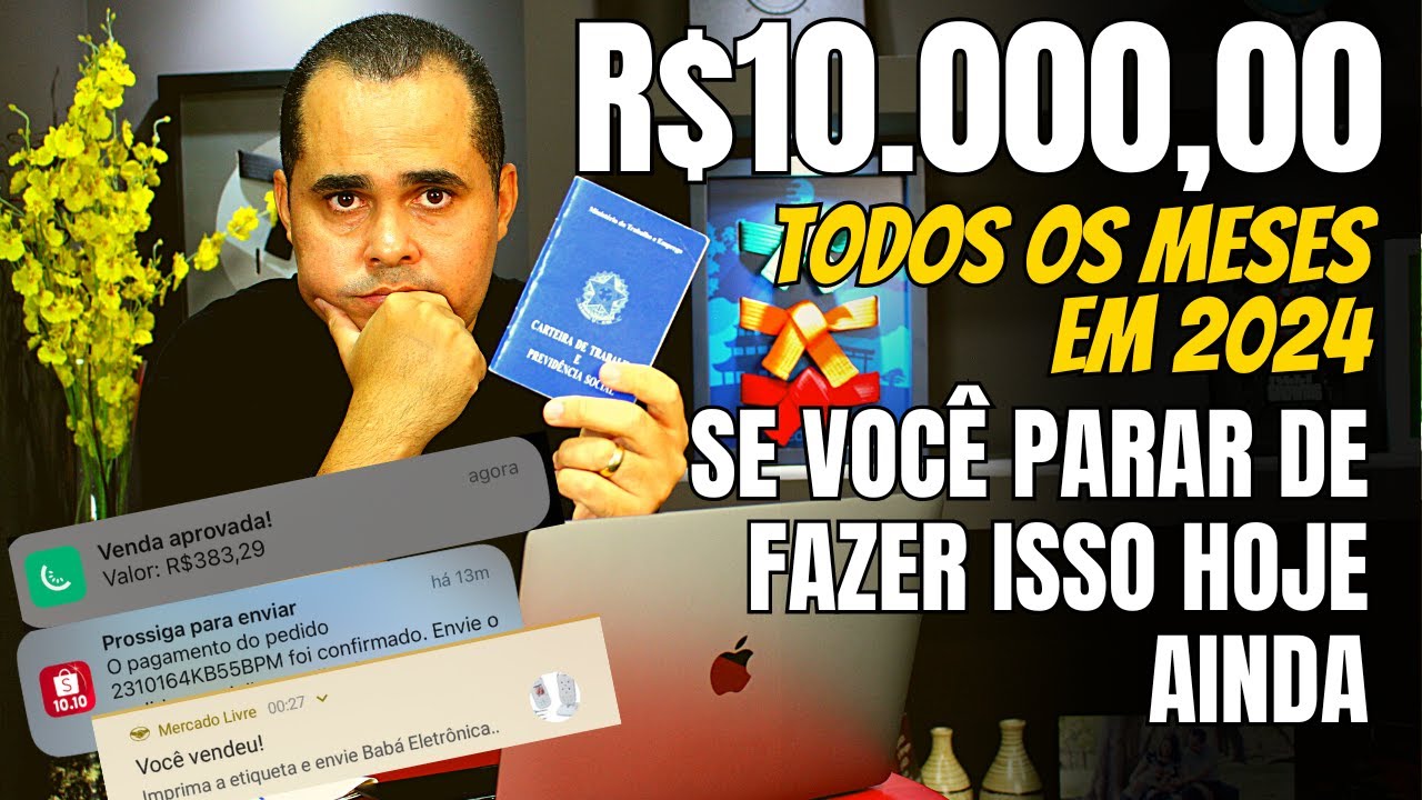 Em 2024 você chega nos R$10.000,00 por mês trabalhando pela internet se não cometer estes 3 ERROS!