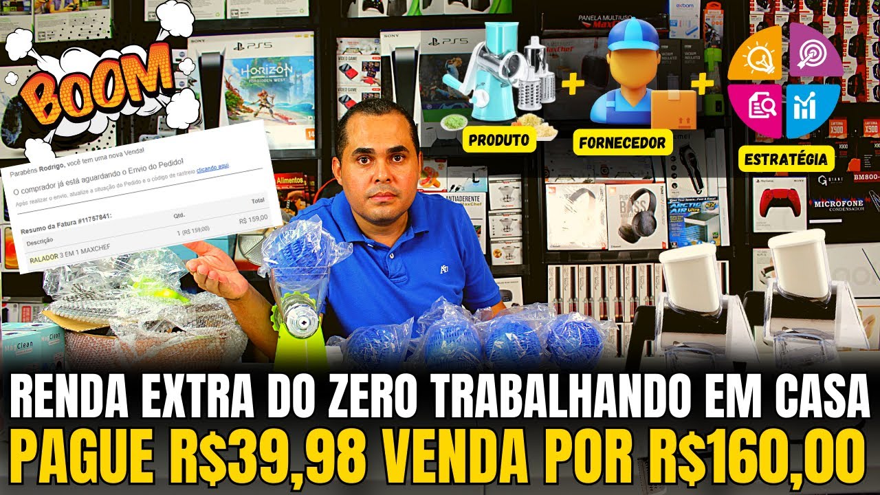 Assim dá pra ganhar dinheiro online! Pague R$39,98 venda por R$160,00 sem vender na Shopee de graça!