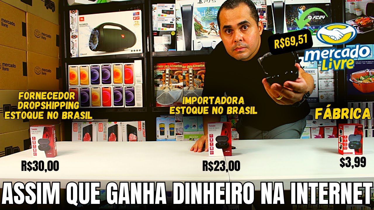 Produto de R$30,00 em fornecedor DROPSHIPPING sendo vendido por R$69,51 no Mercado Livre RENDA EXTRA