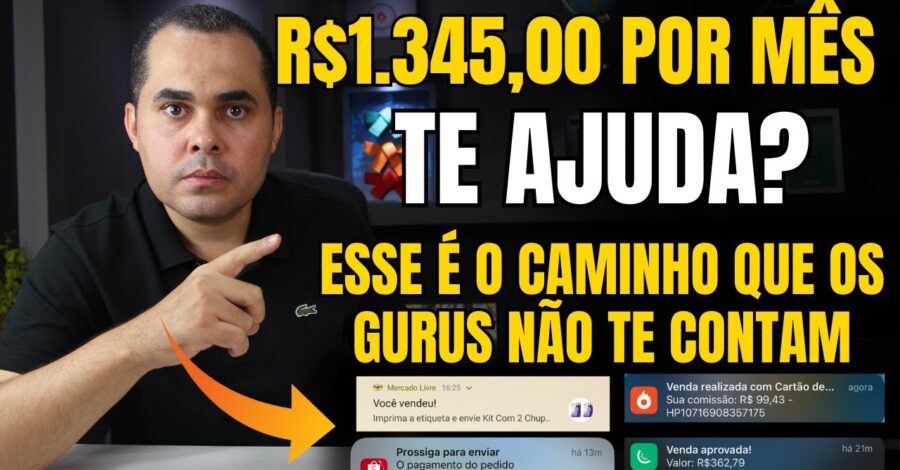 Renda extra de R$1.345,00 por mês te ajuda? Este é o caminho pra vender na Shopee e Mercado Livre