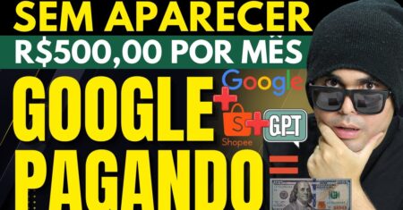 Como ganhar R$500,00 por mês de RENDA EXTRA com o Google e Shopee trabalhando 1h por dia em casa