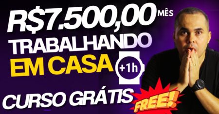 CURSO GRÁTIS:R$7.500,00 por MÊS de renda extra trabalhando em casa! Aprenda como criar Landing Pages