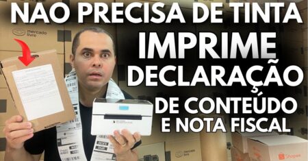 Impressora térmica:Imprime Declaração de conteúdo Nota fiscal para vendedores Shopee Mercado Livre