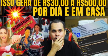 Isso pode gerar de R$30,00 a R$500,00 por dia trabalhando em casa sem usar Shopee Shopify nem ML