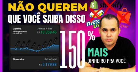 Lucre R$100,00 por dia fazendo isso! Shopify Mercado Livre e Shopee NÃO QUEREM que você aprenda isso