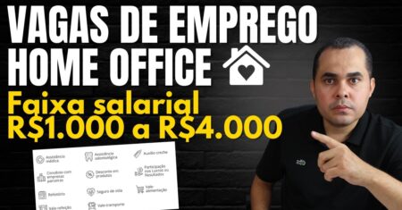 URGENTE:Vagas de emprego Home Office! Salário de R$1.000,00 a R$4.000,00 REGISTRO CLT E BENEFÍCIOS!