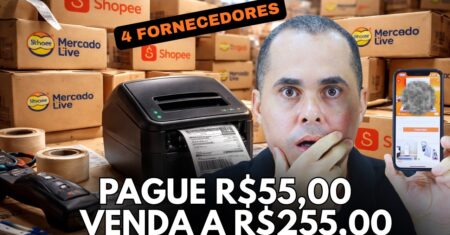 (4 fornecedores para revenda) Produto de R$285,00 na Shopee custa R$55,00 em fornecedor no Brasil