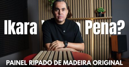 Painel Ikara Vale a pena? Painel ripado com acústica Setup Stúdio Residência
