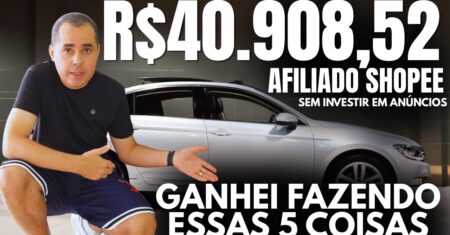 Como eu ganhei R$40.908,52 como afiliado da Shopee sem investir em anúncios TRABALHANDO EM CASA