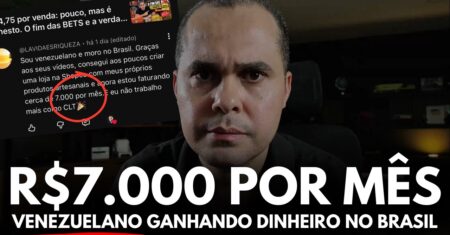 Venezuelano veio para o Brasil e hoje faz R$7.000,00 por mês pela Shopee mas a maioria só chora